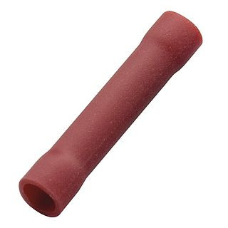 Butt connector, insulated, 0.5-1 PVC (pack.10 pcs)