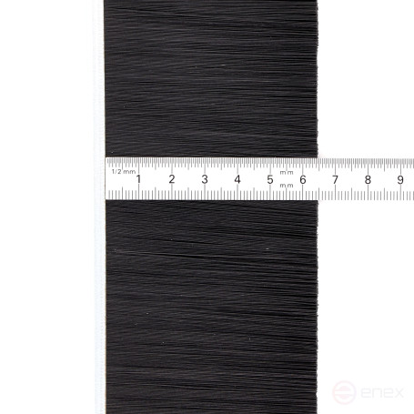 Strip brush linear sealer 2500*70*5 , pile height 65 mm PPL black 0.25 (EB-1212)