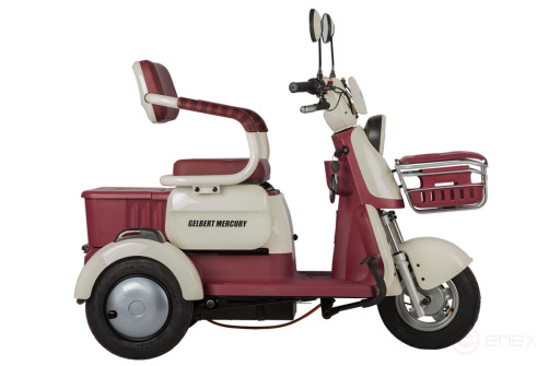 Electric tricycle Rutrike Gelbert Mercury 48V/60V 650W, white and red