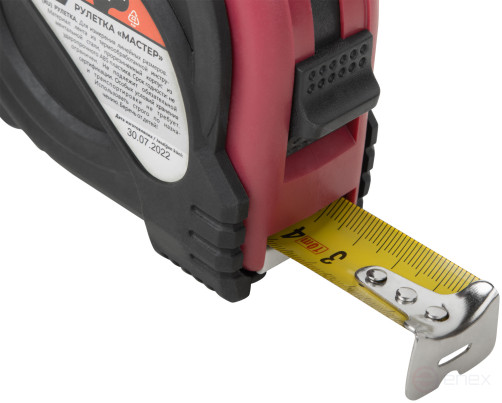 Рулетка прорезиненный корпус "Мастер" 10 м x 25 мм