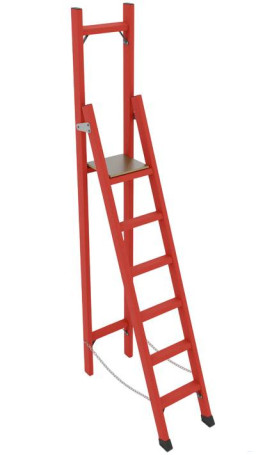 ССВ-2,7 стремянка стеклопластиковая с вертикальной опорой, h=2890мм, h рабочей площадки=1900мм, ступ.6