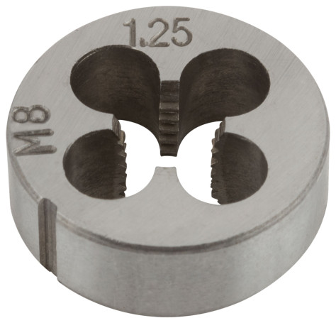 Metric die, alloy steel M8x1.25 mm
