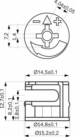 Эксцентрик 15x12,8 для плиты 18 мм (уп/1тыс.шт) AKS