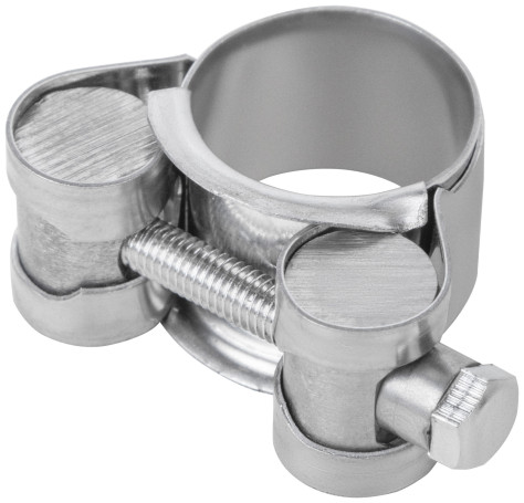 The clamp is a crimping power hinge, stainless steel.steel 20-22 mm