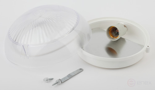 Светильник ЭРА НБП 06-60-011 Сириус антивандальный IP54 E27 max 60Вт D220 круг призма