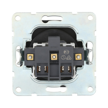 Socket without s/c, with blinds (black velvet) LK60