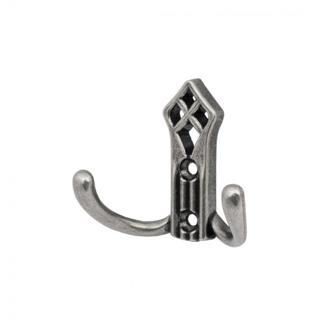 Hook metal two-horn metal PALAZZO antique silver AKS