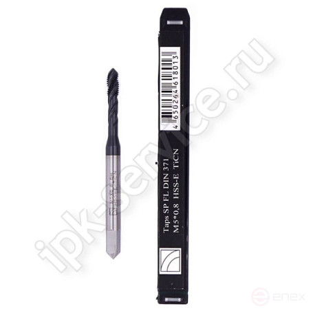 Метчик машинный с винтовой канавкой М 5*0,8 осн Р6М5К5 TiCN DIN371