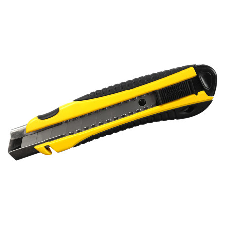 Construction knife with two-component rubberized handle and segmented blade 25mm (3 blades included) BERGER BG1355