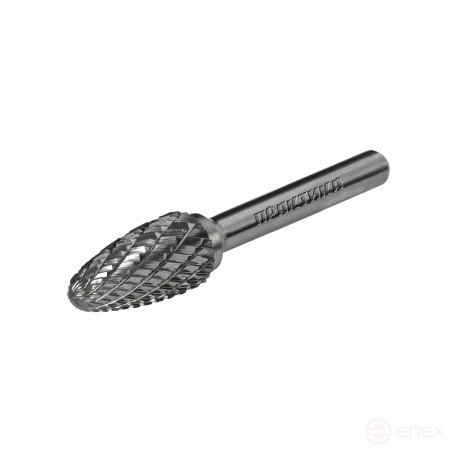 Борфреза твердосплавная ПРАКТИКА тип F параболическая,12 х 25 мм, хвостовик 6 мм (644-498)