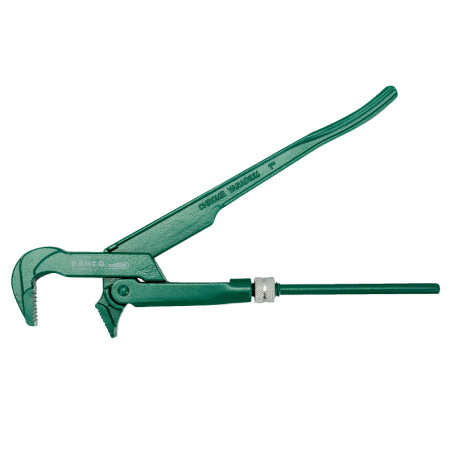 2" Swedish type 90° pipe wrench with green powder coating, 560 mm