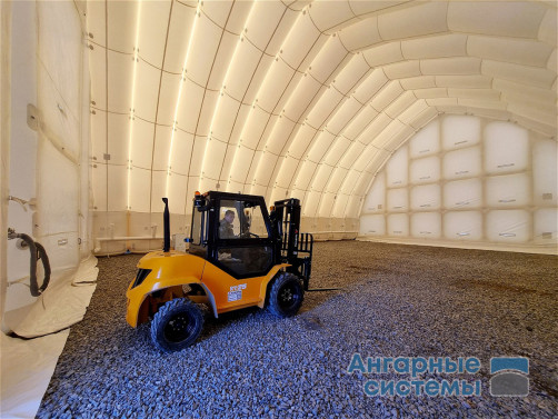 Monomakh pneumatic frame garage hangar with 7 m gate