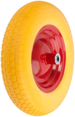 Spare polyurethane wheel 16" x 4" ( 400x100 mm), bearings 16 mm, for wheelbarrow 77556