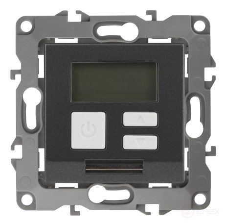 12-4111-12 ERA Thermostat universal 230V-Imah16A, IP20, Era 12, graphite