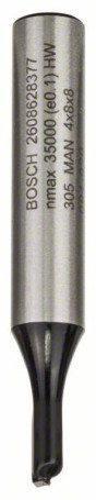 Groove milling cutter 8 mm, D1 4 mm, L 8 mm, G 51 mm