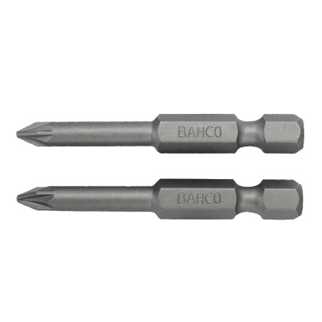 1/4" Pozidriv Screw bits, in pack of 2 pcs, 50 mm 59S/50PZ3-2P