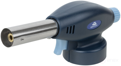 Gas burner for collet cylinder, reservoir.body, with piezo ignition, nozzle 19 mm