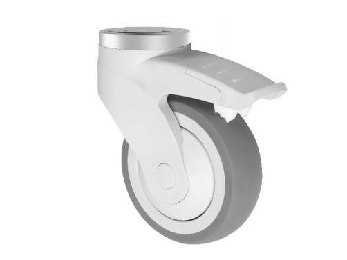 Wheel support for bolt with brake, d = 100 mm