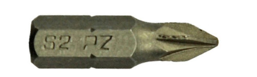 Screwdriving nozzle (BITS) PZ2 x 25 mm, 10 pcs. Chrome vanadium steel.