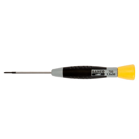 Precision screwdriver for screws with a slot of 1.2 x 50 mm
