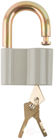 Padlock, aluminum alloy body 65x44 mm, steel shackle 12 mm
