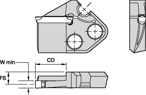A4™ Modular blade for processing end grooves A4M65R0624A100-212