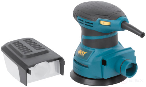 Eccentric grinder 350 W; 3000-13000 rpm; 125 mm; 1.5 kg; Velcro; plastic. container; box