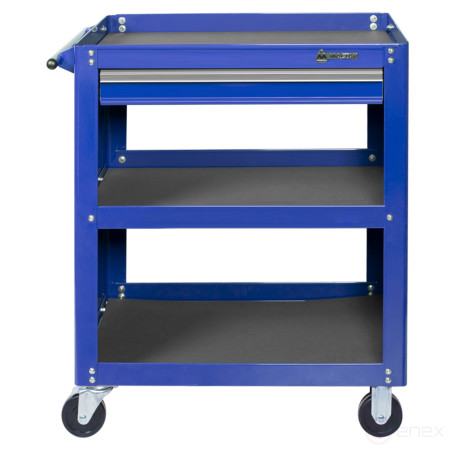 Тележка открытая "ОПТИМА", 3 полки и выдвижной ящик, синяя МАСТАК 520-01580MB