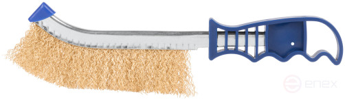 Щетка зачистная, латун. витая проволока 0,3 мм, пластиковая ручка, 250 мм, CUTOP Profi