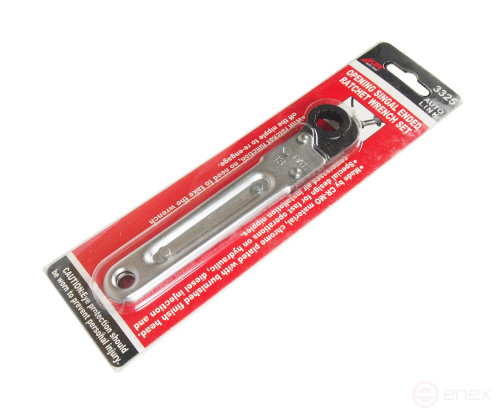 Ключ раскрывающийся 13мм 12-ти гранный L=150мм с трещоткой JTC
