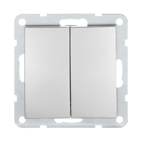 Switch 2-cl.(diagram 5) 16 A, 250 B (silver metallic) LK60