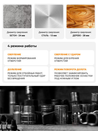 Перфоратор аккумуляторный BORT BHD-18Li-XDK (Без АКБ и З/У)