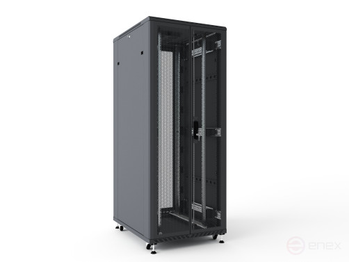 Telecommunication cabinet Ripo 426012PM/B 19" outdoor 42U 600x1200mm Black door perf.