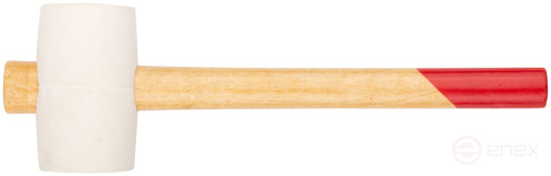 White rubber mallet, wooden handle 50 mm ( 340 gr )