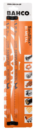 Биметаллическое полотно для ручной ножовки Sandflex 18-28 TPI, 300 мм - 5 шт