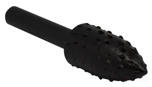 Wooden PRACTICE steel ball, parabolic elongated 13 x 28 mm, tail 6 mm, blister (648-403)