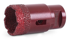 Алмазная коронка MESSER по камню с хвостовиком M14 (вакуумное спекание алмазов) 16 мм