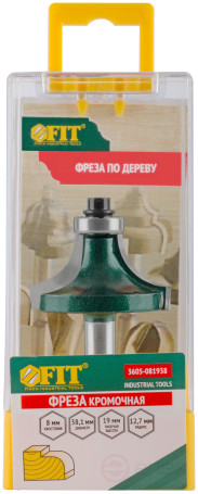 Фреза кромочная калевочная с нижним подшипником DxHxL=38,1х19х60 мм