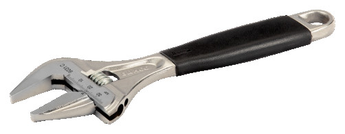 ERGO chrome-plated adjustable wrench, length 218/grip 38 mm, rubber handle