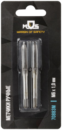 Hand taps, set of 2 pcs. M6 x 1.0 mm