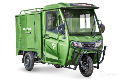 Cargo electric tricycle Rutrike CARGO Cabin Dual, green