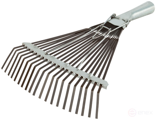 Грабли веерные регулируемые пластинчатые, 20 зубьев, 250-415 мм, без черенка