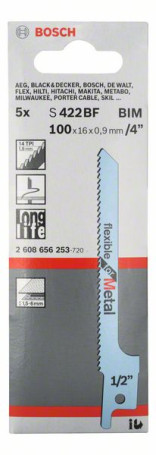Пильное полотно S 422 BF Flexible for Metal, 2608656253