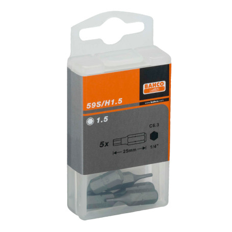 1/4"6-sided 8 mm bit, L=25 mm(pack of 5 pcs)