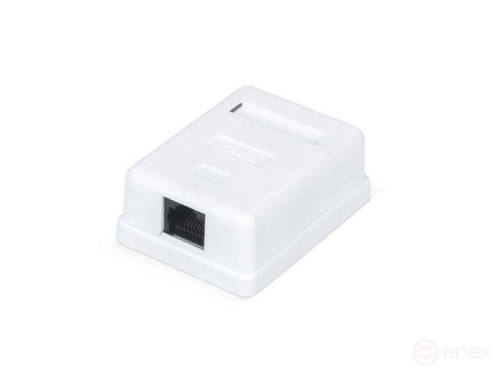 Ripo wall socket, 1 port, Cat.6(Class E), 250 MHz, RJ45/8P8C, Dual IDC T568A/B, unshielded