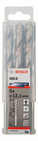 Свёрла по металлу HSS-G, DIN 338 12,1 x 101 x 151 mm