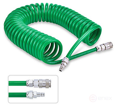 Spiral hose with rapid fittings 10 meters 8x12mm TOPTUL KHLC0810E