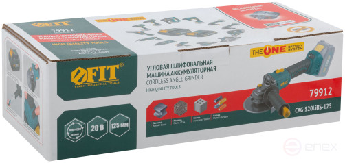 Angle grinder acc. 20 V; 3000-8500 rpm; ClC 125 mm; 1.6 kg; adjustableRPM; brushless, without battery; box.