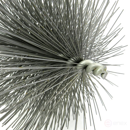 Steel brush D100, pile 0.50, fit M12 thread (14-600) cord brush for cleaning and cleaning holes, channels, heat exchanger, tubes, equipment in furnace, chimney, boiler systems