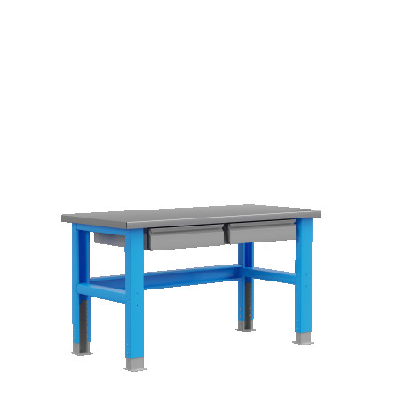 Industrial Metal Table 1500 mm PLC (RAL5015 and RAL7037) 115002